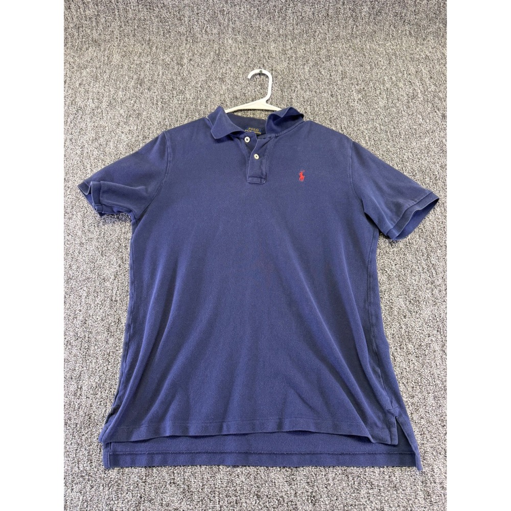 Polo Ralph Lauren Polo Men XL Blue Short Sleeve Cotton Pique Red Pony Logo